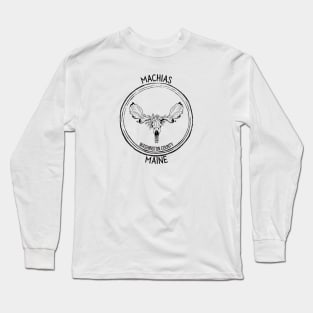 Machias Maine Moose Long Sleeve T-Shirt